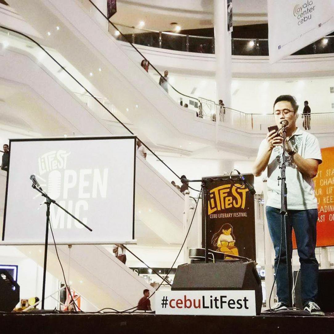 Spoken poetry at Ayala Center Cebu, Philippines